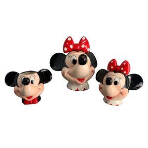 Mickey & Minnie Mouse Ceramic Teapot Creamer & Sugar Set by Good Company